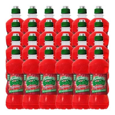 Simply Fruity | Strawberry | No Added Sugar | Bottles | 24x 330ml | Case (04/26)