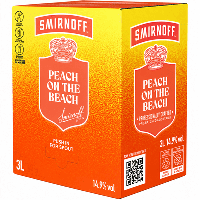 Smirnoff | Peach On The Beach | Cocktail | Bib | 14.9% | 3L (09/25)