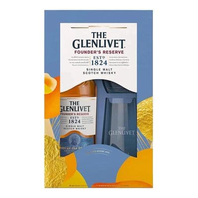 The Glenlivet | Founders Reserve | Single Malt Scotch Whisky | x 2 Glass | Gift Set