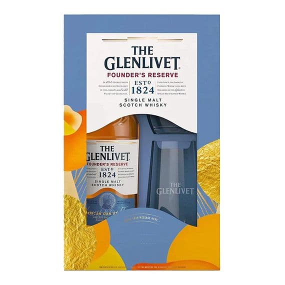 The Glenlivet | Founders Reserve | Single Malt Scotch Whisky | x 2 Glass | Gift Set | Buy Now Online!