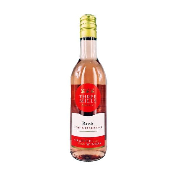 Three Mills British Mini Rose Wine 187ml | Buy Online Now!
