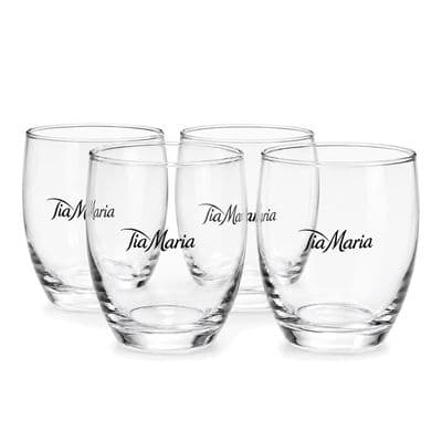 Tia Maria | 4 x | Spirits Tumbler Glasses | Branded | 300ml