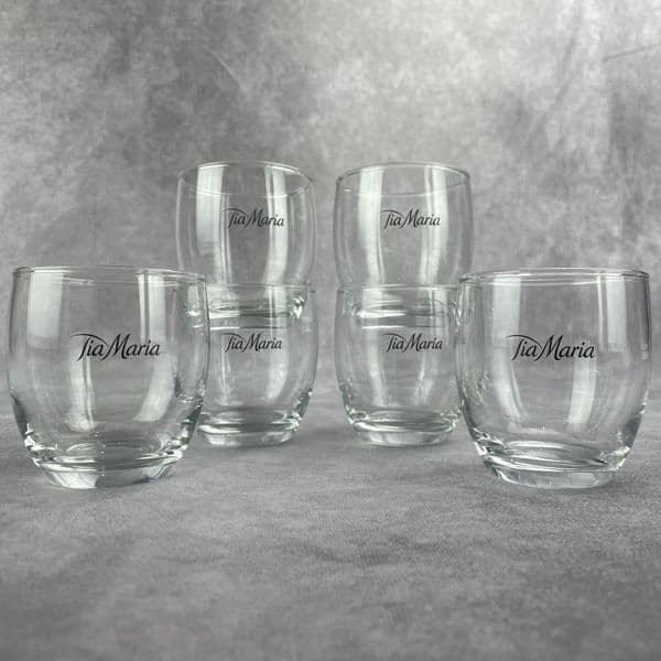 Tia Maria | x 6 | Spirits Tumbler Glasses | Official Merchandise
