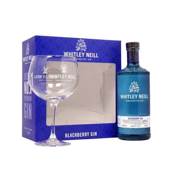 Whitley Neill | Blackberry | Gin Glass Gift Set | 43% | 70cl | Buy Online Now!