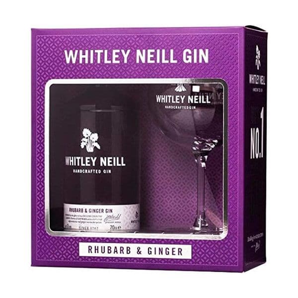 Whitley Neill Rhubarb & Ginger Gin Gift Set 70cl
