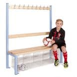 Primary School Single Island Seating with Compartments & Hooks
