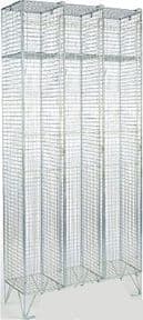 Single Door Wire Mesh Locker in Nest of Three