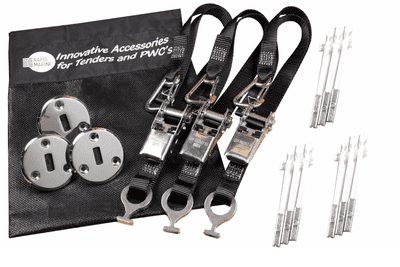 3 Point Tie Down Kit - Low Profile - Black