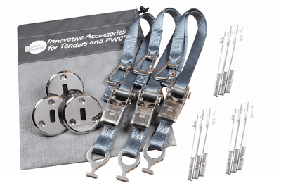 3 Point Tie Down Kit - Low Profile - Grey