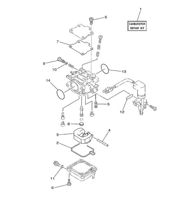 Yamaha 62Y-W0093-11 Carburettor Repair Kit