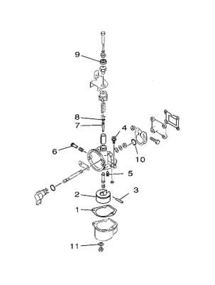 Yamaha 6A1-W0093-03 2B Carburettor Repair Kit 1994 ~
