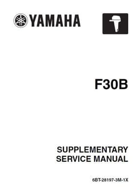 Yamaha 6BT-28197-3M-1X Service Manual (Supplement To 6BG-28197-3L-11)