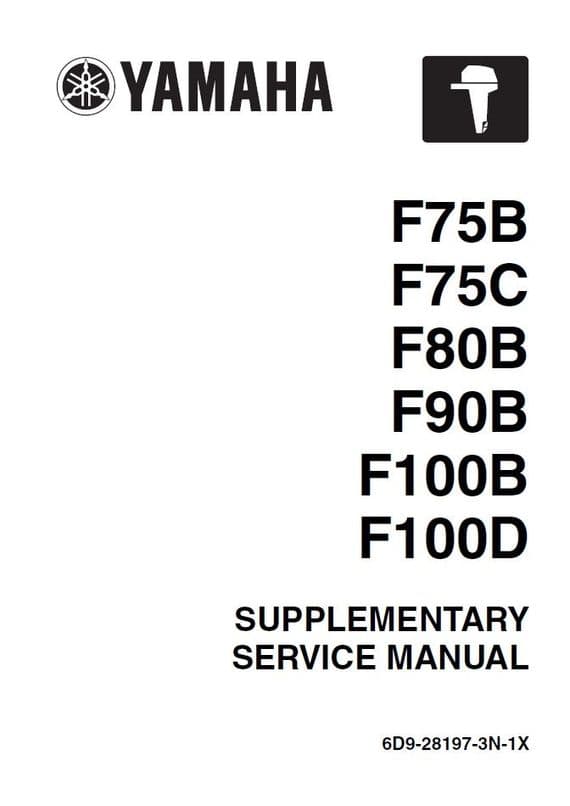 Yamaha 6D9-28197-3N-1X Service Manual (Supplement To 6D9-28197-3G-11)