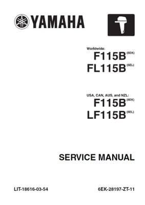 Yamaha 6EK-28197-ZT-11 Service Manual