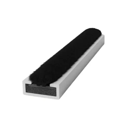 10x4mm Brush - 10 Pack - Pyroplex Fire & Smoke Intumescent Strip - 2100mm with Brush Pile - White