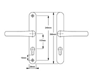 117/240 Millenco UPVC Handle - White