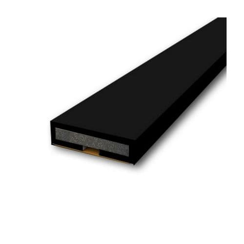 15x4mm Plain - 10 Pack - Pyroplex Fire Only Intumescent Strip - 2100mm - Black