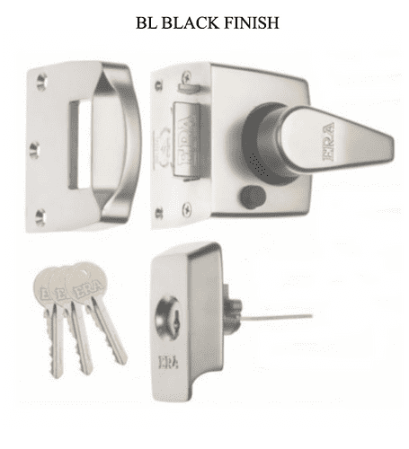 40mm BL ERA 1530-10-1 British Standard Keyless Egress Nightlatch - 40mm Black