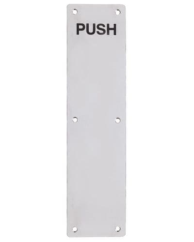 75 x 300mm Finger Plate Engraved ''Push'' SSS