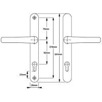 92/215 UPVC Handle - Chrome