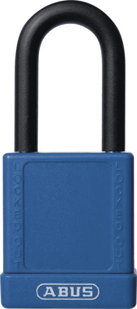 ABUS 74 Series Lock Out Tag Out Coloured Aluminium Padlock - Blue