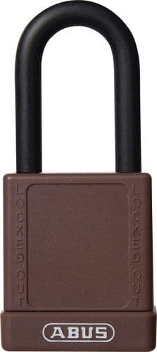 ABUS 74 Series Lock Out Tag Out Coloured Aluminium Padlock - Brown
