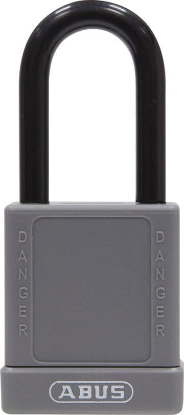 ABUS 74 Series Lock Out Tag Out Coloured Aluminium Padlock - Grey