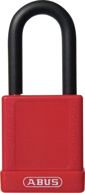 ABUS 74 Series Lock Out Tag Out Coloured Aluminium Padlock - Red