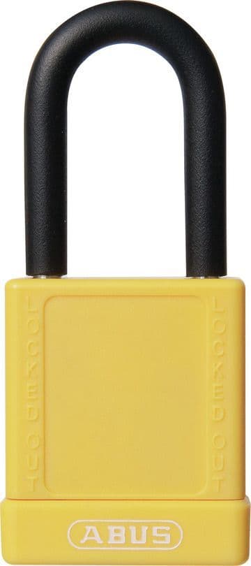 ABUS 74 Series Lock Out Tag Out Coloured Aluminium Padlock - Yellow