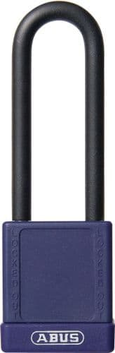 ABUS 74HB Series Long Shackle Lock Out Tag Out Coloured Aluminium Padlock - Purple