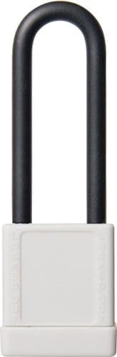 ABUS 74HB Series Long Shackle Lock Out Tag Out Coloured Aluminium Padlock - White