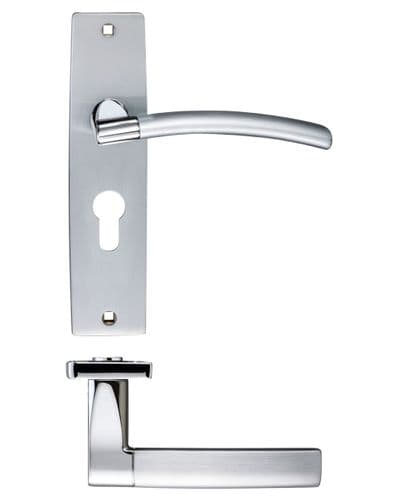 Amalfi Lever On Backplate ZPZ081EPSCCP - Euro Duel Finish