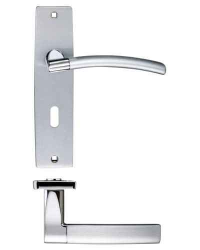 Amalfi Lever On Backplate ZPZ081SC CP - Lock Duel Finish