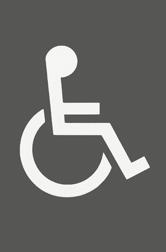 AR607D-AG Disabled Nylon Door Sign - F7016 - Anthracite grey - 87132305