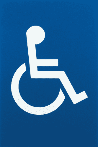 AR607D-CO Disabled Nylon Door Sign - F5002 - Cobalt Blue - 8507938