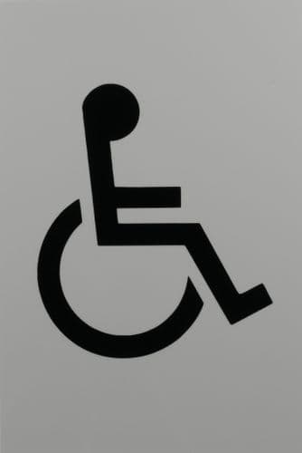 AR607D-DG Disabled Nylon Door Sign - F7506 - Manhattan grey - 8507945