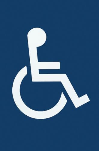AR607D-MB Disabled Nylon Door Sign - F5003 - Sapphire Blue - 8507973