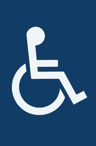 AR607D-MB Disabled Nylon Door Sign - F5003 - Sapphire Blue - 8507973