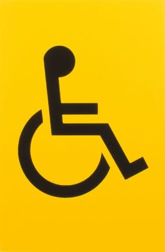 AR607D-Y Disabled Nylon Door Sign - F1004 - Golden Yellow - 8508001