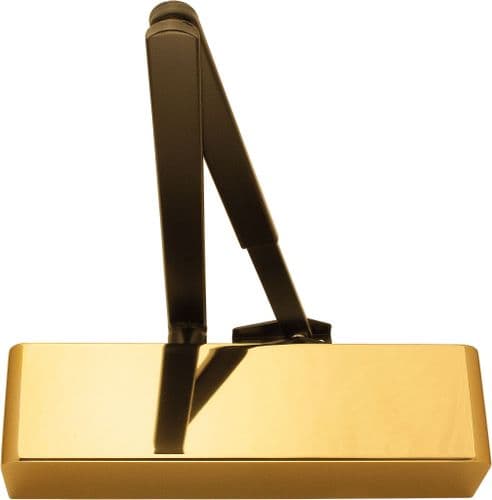 Arrone AR1500-PB Fire Door Closer - Black Arm/ Polished Brass Cover