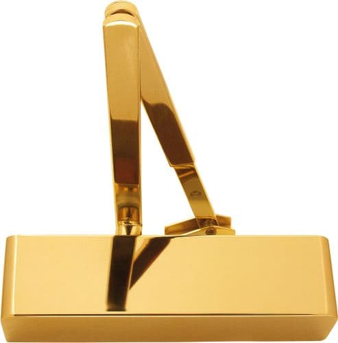 Arrone AR1500-PB/PB Overhead Door Closer - Polished Brass Arm/Cover