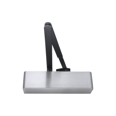 Arrone AR1500-SSS Overhead Door Closer - Black 9017 Arm/Satin Stainless Steel Cover