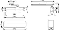 Arrone AR3500-D-E/E RAL 9017  Heavy Duty Ebony Black Door Closer