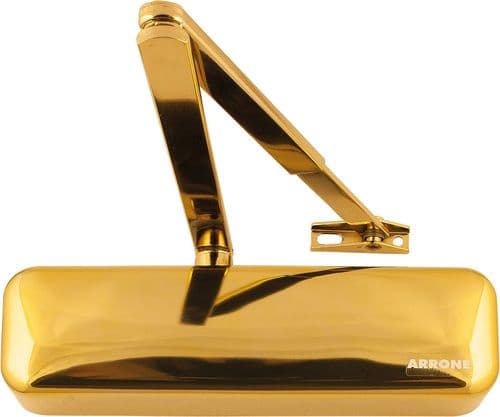 Arrone AR3500-D-PB/PB Heavy Duty Polished Brass Door Closer