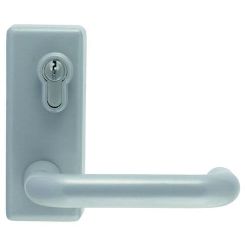 Arrone Outside Access Device - Lever Handle - Silver - AR885L with High Security Key