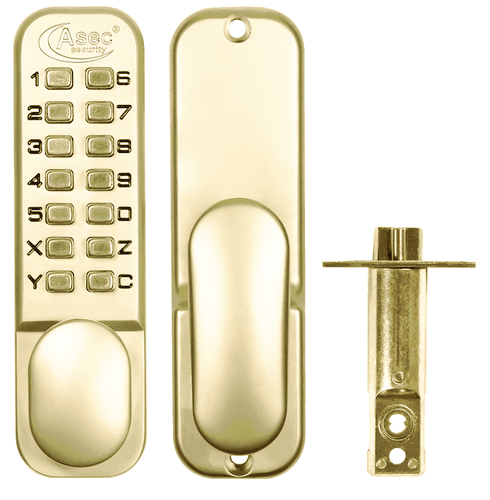 ASEC AS2300 Series Digital Lock With Optional Holdback Brass