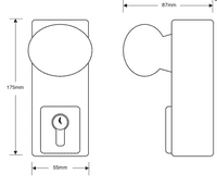 ASEC Knob Operated Outside Access Device - AS3108
