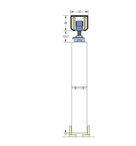 ASEC Single Run Sliding Door Gear