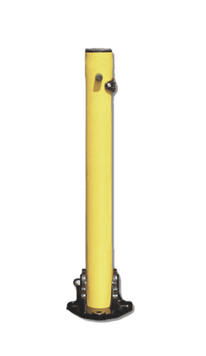 ASEC Yellow Fold Down 620mm High Parking Post