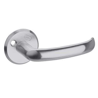 ASSA 640 Classic Lever Handle - Unsprung Round Roses - Satin Chrome